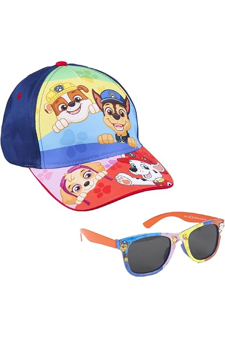 Cappello Da Sole Paw Patrol Per Bambini - Berretto Con Visiera E Protezione Nuca | Design Chase E Marshall