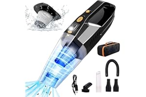 LOMUG Aspirapolvere Portatile Senza Fili Potente 9000pa, Aspirabriciole Senza Fili, 120W Ultra Aspirazione Aspirapolvere, Aspirapolvere Leggero Ricaricabile con LED per Casa e Auto,Casa,Auto,ufficio