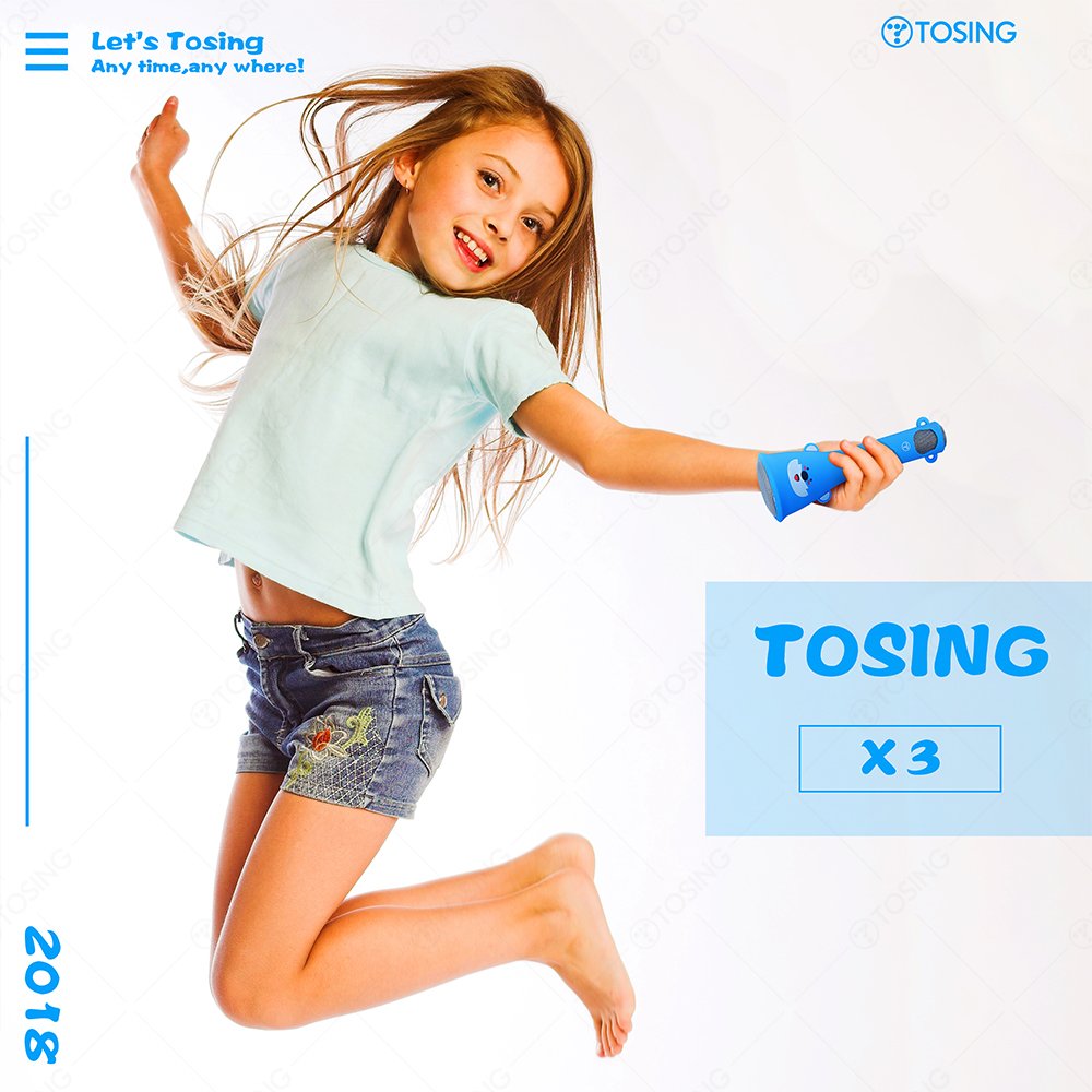 TOSING x3 Karaoke Microphones per bambini Microfono senza fili miglior regalo per ragazzi e ragazze compleanno 2018-Kids… - immagine 8
