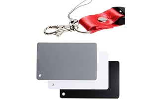 HWAMART Grey Card White Balance Card 18% Exposure Photography Card Set, for Photo Video DSLR and Film Premium, Black White and 18% Grey