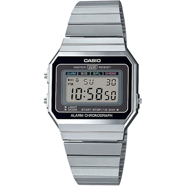 Montre Digitale Casio Vintage - Bracelet Acier Inoxydable, Modèle A159W-1D