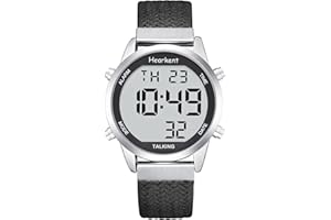 Hearkent Montre parlante pour Personnes âgées, Grand Nombre, Facile à Voir, Voix française Forte et Claire