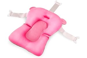 wuuhoo® I Badewannen-Kissen Mollie I Ergonomisches und Weiches Baby-Kissen für Baby-Badewanne I Faltbar und rutschfest 0 bis 12 Monate I Sitz-Kissen für Neugeborene und Säuglinge rosa
