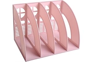 Portariviste da Scrivania, HAIYUU Portadocumenti A4 Organizer da Scrivania Porta Libri da Scrivania, Portariviste a 4 Scomparti per Documenti Riviste Libri Ufficio, Casa, scuola, carta e documenti