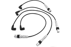 JUUDDENPARTS 4Pcs Ignition Spark Plug Cable Wire Set Replacement for A1 Replacement for Skoda Yeti Fabia Roomster MPV Replaces 9A30B200 9A30C200