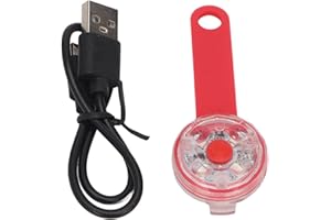 TNFEEON Wisiorek z lampką LED dla Psa Pet USB ładowalna Zawieszka Emitująca światło LED Pet Wodoodporna Zawieszka Zewnętrzna Lampka Ostrzegawcza LED Wisiorek z lampką dla Psa (Czerwony)