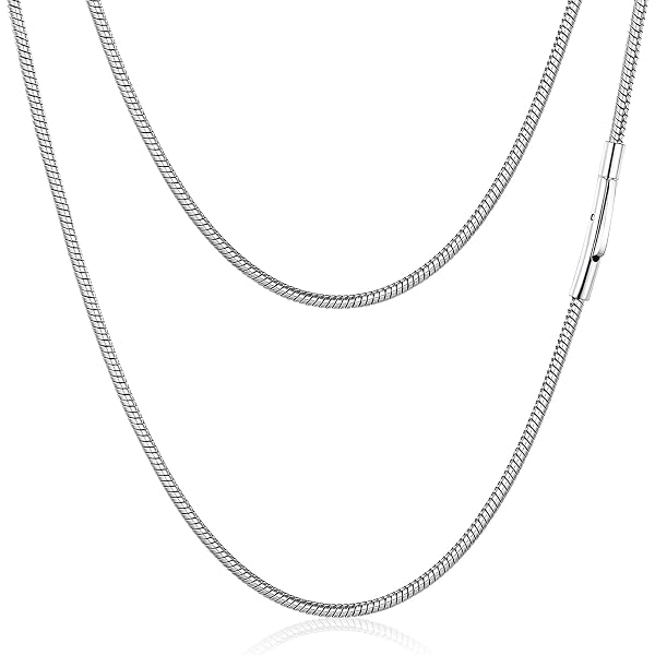 NKlaus Catena Serpente Argento 925 - Gioiello Uomo O Donna - 50 Cm 1,8 Mm - Prodotta In Germania