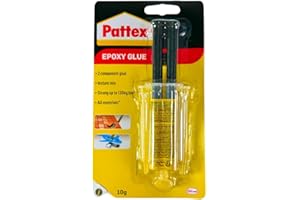 PATTEX 1 Colle epoxy deux composants pou bois,métal,pierre,ceramique et plastique* 10 g