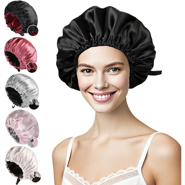 Doitory Seidenhaube Zum Schlafen – Verstellbar, Doppellagig, Für Haarschutz & Glänzendes Haar
