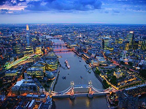 Jason Hawkes London 60x80cm Canvas Print, Poly MDF Frame, Multicoloured, 60 x 80 cm
