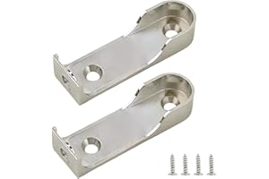 GREACESRIO 2 Pieces Clothes Rail Holder Clothes Rail Holder Titanium Alloy Screw On Inside Cabinet Top Shelf