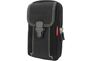 Lotvic Porta Cellulare da Cintura, Tattico Marsupi, Versatile Borsello da Cintura, Porta Telefono Cintura, Marsupio Escursione, Custodia per Cellulare da Esterno, per Escursioni, Campeggio, Nero