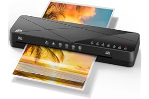 Crenova A3 Laminator, Laminator Machine 3-6mil 60s Quick Warm Up Auto-Off, 6 in1 Laminating Machine ABS Jam Free for Home Office School, Black