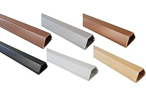 netproshop Kabelkanal 19x16mm Innenmaß PVC Trapezförmig, Selbstklebend 1 Meter, Farbe:schwarz