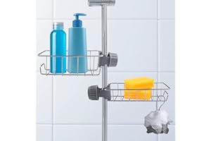 Gvolatee osłona ścienna prysznicowa, samoprzylepna półka narożna prysznicowa