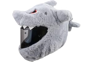 KEYUBRIA Funda para casco de motocicleta, divertida funda protectora para casco de motocicleta con forma de tiburón, funda protectora de felpa para cascos de cara completa, fundas personalizadas para casco de