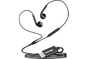 DuKabel USB In Ear Kopfhörer PC Headset mit Mikrofon und Lautstärkeregler USB Gaming Headset für PS4 PS5 PC Laptop Desktop Skype Office Live