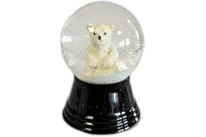 VIENNA SNOWGLOBE Schneekugel Echtglaskugel - Fast wie echter Schnee Motiv: Eisbär, 4,5 cm
