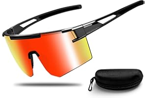 SEELENKLANG Schnelle Brille Rave, Sonnenbrille Fahrradbrille Herren Damen, UV400 Schutz Ski Sportbrille MTB Brille