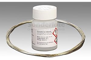 SONDERLOTE Silberlotdraht mit Flussmittel 3,00 m Silberlot Lotdraht Dicke 0,6 mm Hartlot 55% Silber, AT 650 °C und 50 g Flussmittelpaste zum Hartlöten von Kupfer, Messing, Stahl und Edelstahl