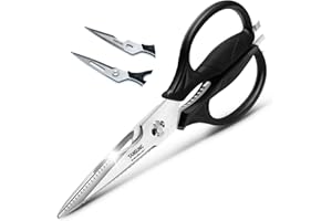 ‘TANSUNG Küchenschere Schere Küche 23.5cm Haushaltsschere für Fleisch, Walnuss, Fisch, Papier, Flaschenöffnung|Edelstahl Kunststoff (Küchenschere) (küchenschere)’ (Black)’ (Forbici Da Cucina Nere)