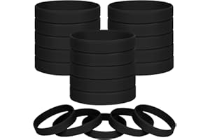 LVNRIDS Braccialetti in silicone vuoti 100 pezzi, braccialetti elastici in gomma per feste sportive Braccialetto L