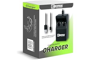EEMB 2032 Lithium Coin Battery Charger 2 Slots Rechargeable Batteries Charger for LIR2025 LIR2032 LIR2450