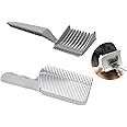 Xfopz 2 Pcs Fade Combs, Professional Barber Hair Cutting Comb, Heat Resistant Clipper Comb Blending Flat Top Comb Curved Positioning Flat Top Comb for Men Salon Hairdresser Styling Tools