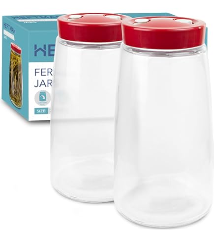 HEFTMAN Borraccia In Vetro Da 1 Litro, Confezione Da 3 Bottiglie Vuote