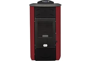 STUFE A PELLET ITALIA - Siberia Idro 15Kw Wi-Fi - Piec na pelety wodne, ciepło do środowiska i ciepłej wody, wydajność 90%, ogrzewanie 90m², autonomia 20H, programowalne, gwarancja 24 miesiące,