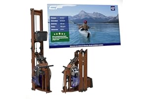 Clover Fitness Rameur pliable en bois, pagaie d'eau, unisexe, avec écran LCD et niveaux de résistance, 2130 x 520 x 560 mm