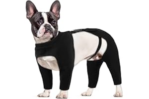 Hjyokuso Body Chien Post Operatoire Femelle Male, Combinaison De Récupération Chirurgicale pour Chien, Manchon Anti-Léchage pour Pattes Avant et Arrière, Alternative au Collier Élizabethain - L