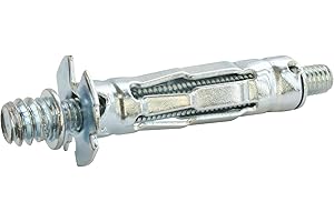 SOMATHERM FOR YOU, Cheville métallique M7/150 avec patte à vis 37 mm - Sachet de 10 pièces - Fixation murale pour colliers - Installation facile avec pince - Couleur gris/argent