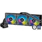 Arctic Liquid Freezer II - متوافق مع Intel/AMD بسعة 420 أمبير، ومبرد مقاس 420 مم، ومروحة P14 Pwm مقاس 3X14 سم، ومبرد معالج سائل (LGA1700