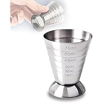 Misurino Cocktail In Acciaio Inox 30ml/60ml - Doppio, Per Bar, Casa, Precisione - Foto 2