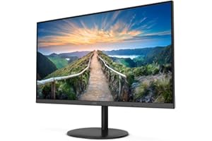 AOC ‎U27V4EA - Monitor QHD de 27 pulgadas, AdaptiveSync (2560 x 1440, 75 Hz, HDMI, DisplayPort), color negro