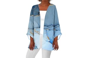 TOPASSION Women's Cardigans Tunic Tops for Women UK Ruffles Sleeve Lightweight Swing T-Shirts Summer Open Front Cardigan Dusters Ladies Beach Blouse