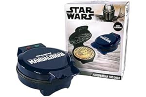 Uncanny Brands Star Wars The Mandalorian Grogu (Baby Yoda) Waffle Maker - Prepara la colazione Grogu Waffle - Elettrodomestico da cucina - spina UK