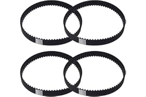 GVSS 4 cinghie di distribuzione senza fine in gomma, 225 x 6 mm, HTD 225-3M-6, cinghie di trasmissione sincrona per puleggie, compatibili con stampanti 3D e applicazioni industriali