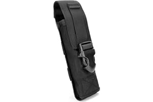 YONCONO Tactical Flashlight Pouch, Molle LED Torch Holster with Buckle EDC Organizer Case Belt Pouch for Outdoor Hunting Camping Hiking