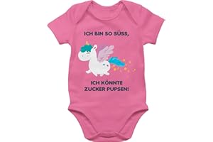 Shirtracer - Baby Body Junge Mädchen - Aktuelle Trends Baby - Einhorn - Ich bin so süß, ich könnte Zucker pupsen!