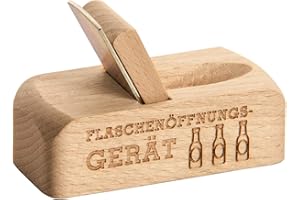 Spruchreif · Flaschenöffner aus Holz mit Gravur · Bierhobel mit Spruch · perfektes Männergeschenk (Flaschenöffnungsgerät)