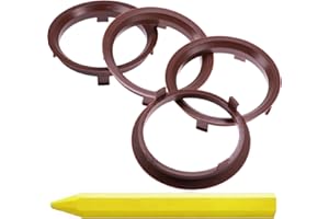 RKC 4X Zentrierringe Braun 70,1 mm x 63,4 mm + 1x Reifen Kreide Fett Stift