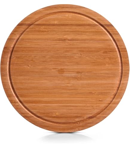 Kesper 28444, set van 10 vleesborden 30 cm, van FSC®-gecertificeerd acaciahout/houten bord/pizzabord/snijplank