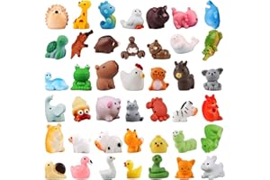LAKPYN 42 PCS Mini Figurines, Objet Miniature, Mini Animaux Mini Ornements d'animaux en Résine, Ornements Animaux Mignons Ornements Créatifs, Accessoires De Décoration Micro-Paysage.
