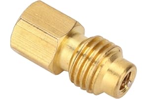 Suuonee Klimaanlagen Adapter, 1/4 SAE Buchse auf 1/2 Acme Stecker Adapter Messing Kupfer Klimaanlagenanschluss für R134A Auto-Klimaanlage