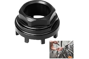 ARTGHJL 8 Dientes Lockring Tool, Herramienta de Bloqueo, Herramienta de Pedalier Compatible con Cazoletas de Pedalier Shimano SRAM Truvativ ISIS de 8 Muescas, 42mm, Negro