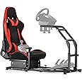 Anman Racing Simulator Cockpit Height Adjustable Racing Frame Driving Wheel Stand Compatible with Logitech G25, G27, G29, G920 Gaming Cockpit G25/G27/G29/G920 Without Wheel Shifter and Pedals