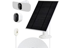 KAROTTO Chargeur de panneau solaire pour caméras Arlo, compatible avec Arlo Pro 4, Pro 3, Floodlight, Pro 5S 2K, Go 2, Ultra 2, Arlo Ultra Système de caméra de sécurité