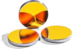 MCWlaser Espejo Láser CO2 25mm Si Reflectivos Lente Silicona 3PCS CO2 Laser Mirrors para Máquina de Corte y Grabado Láser CO2 40W-400W